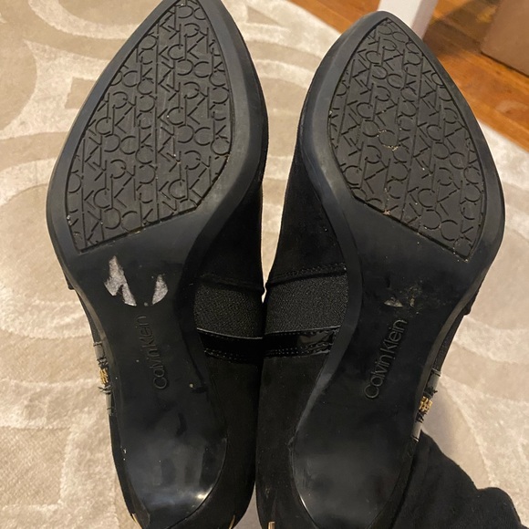 Calvin Klein Suede Low Heel Bootie - Picture 8 of 10
